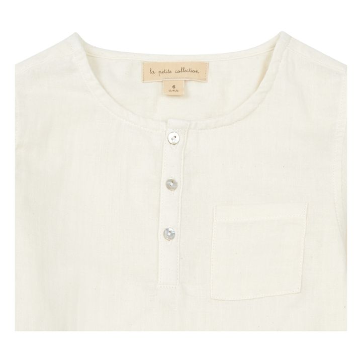 Organic Cotton Muslin Kurta Shirt | Ecru- Product image n°1