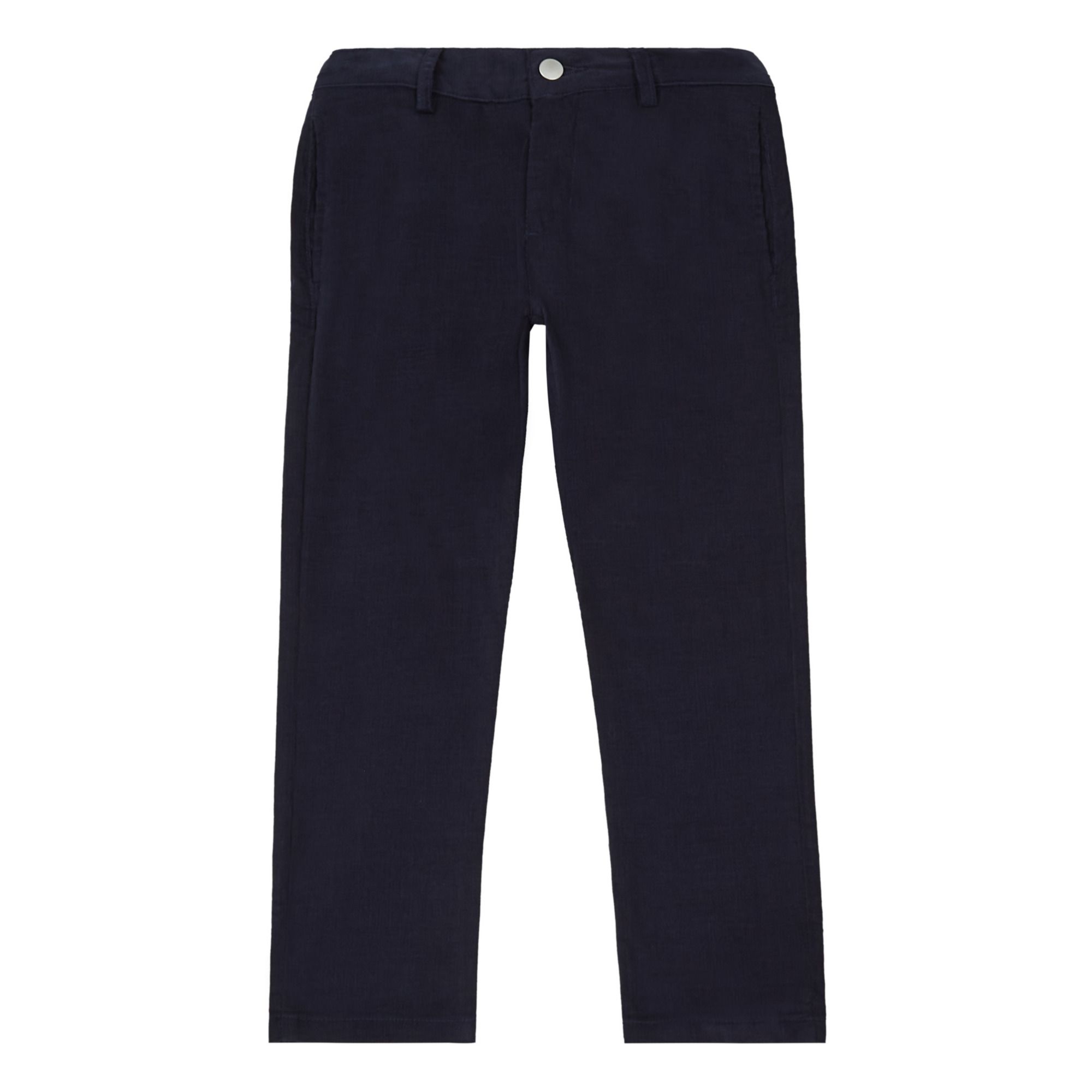 La Petite Collection - Pantalon Velours Coton Bio Retro - Fille - Bleu marine