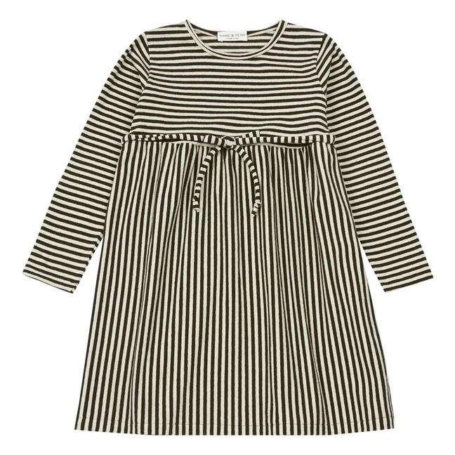 Striped Dress Grün
