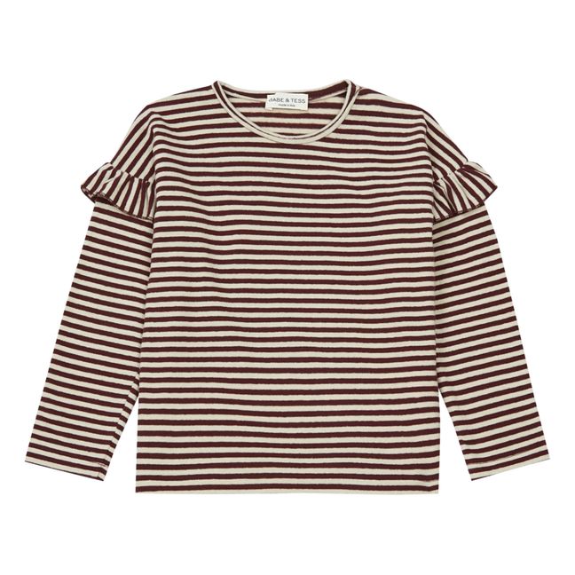 Striped T-shirt | Burgundy