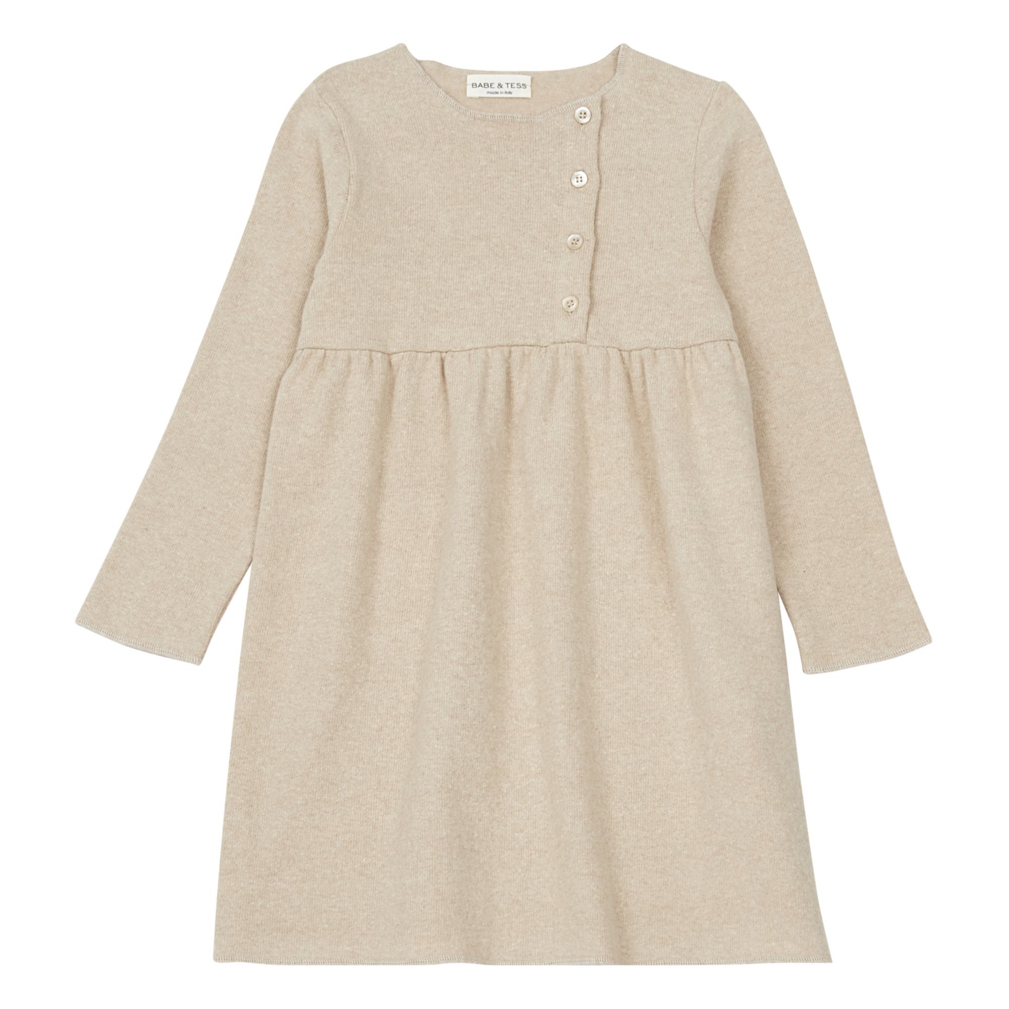 Babe & Tess - Robe Maille Recyclée Boutonnée - Fille - Ecru