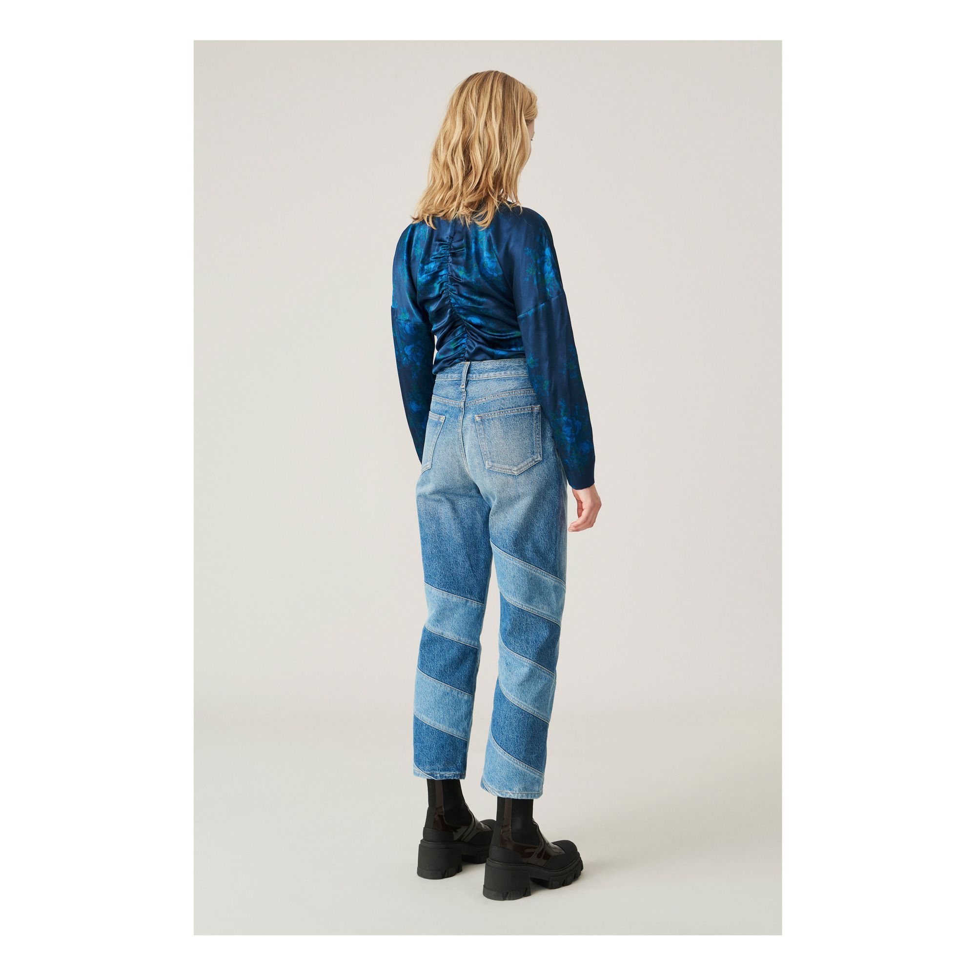 Organic Cotton Panel Jeans Azul- Imagen del producto n°2