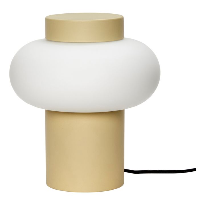 Metal and Glass Table Lamp | Pale yellow- Product image n°0