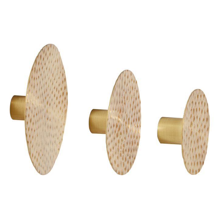 Brass Hooks - Set of 3 | Gold- Product image n°0