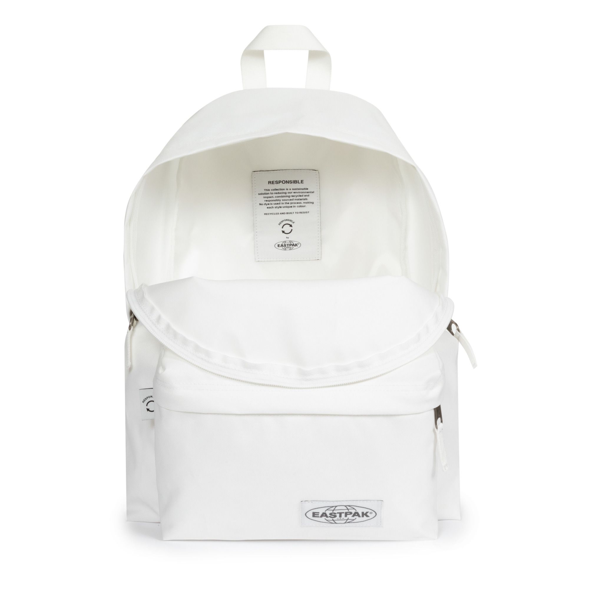 Padded Pak’K Recycled Fibre Backpack Blanco- Imagen del producto n°2