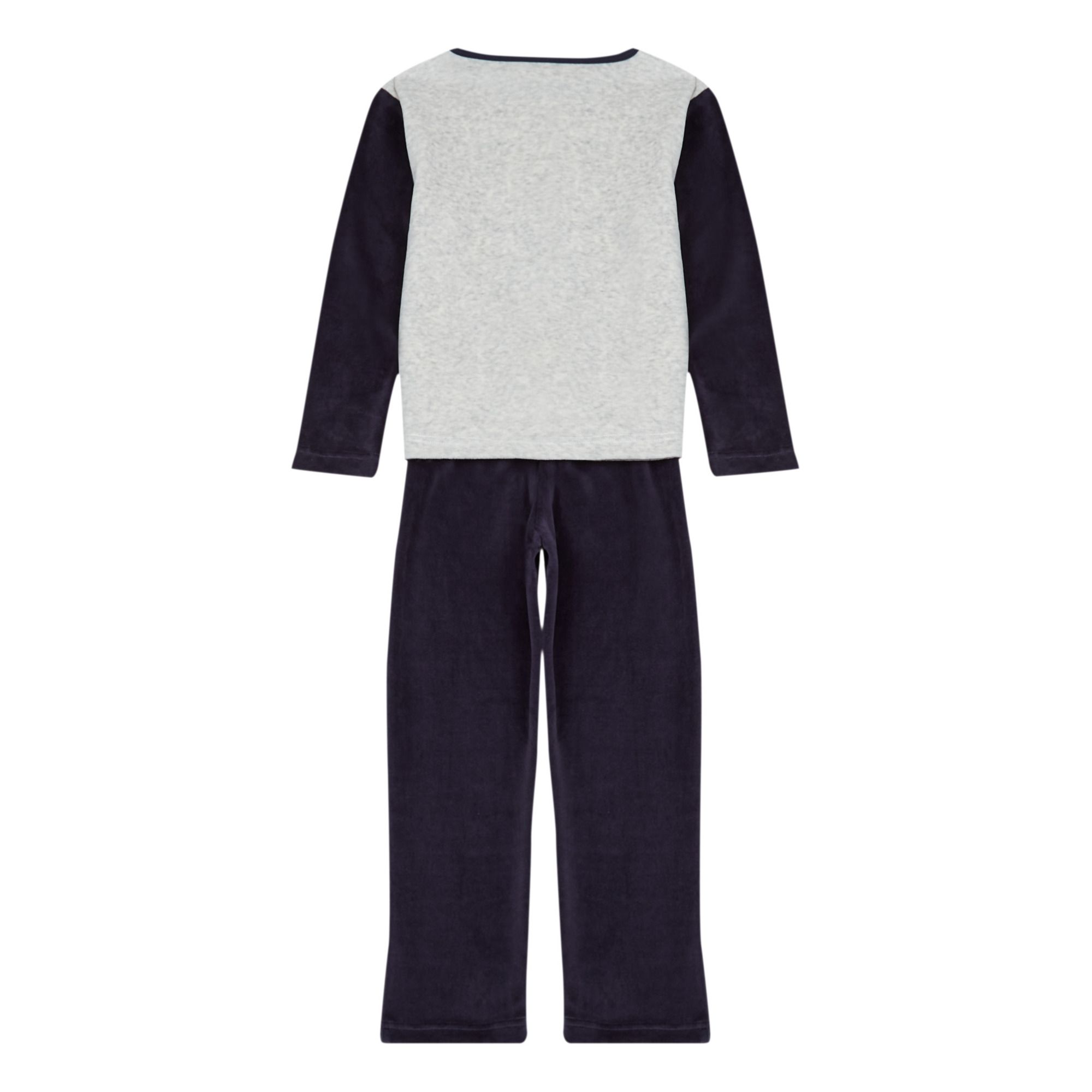 Trigo Mountain Print Velvet Pyjama Set Grey- Product image n°2