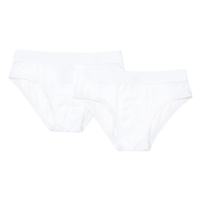 Unterhose Bio-Baumwolle 2er-Pack | Weiß