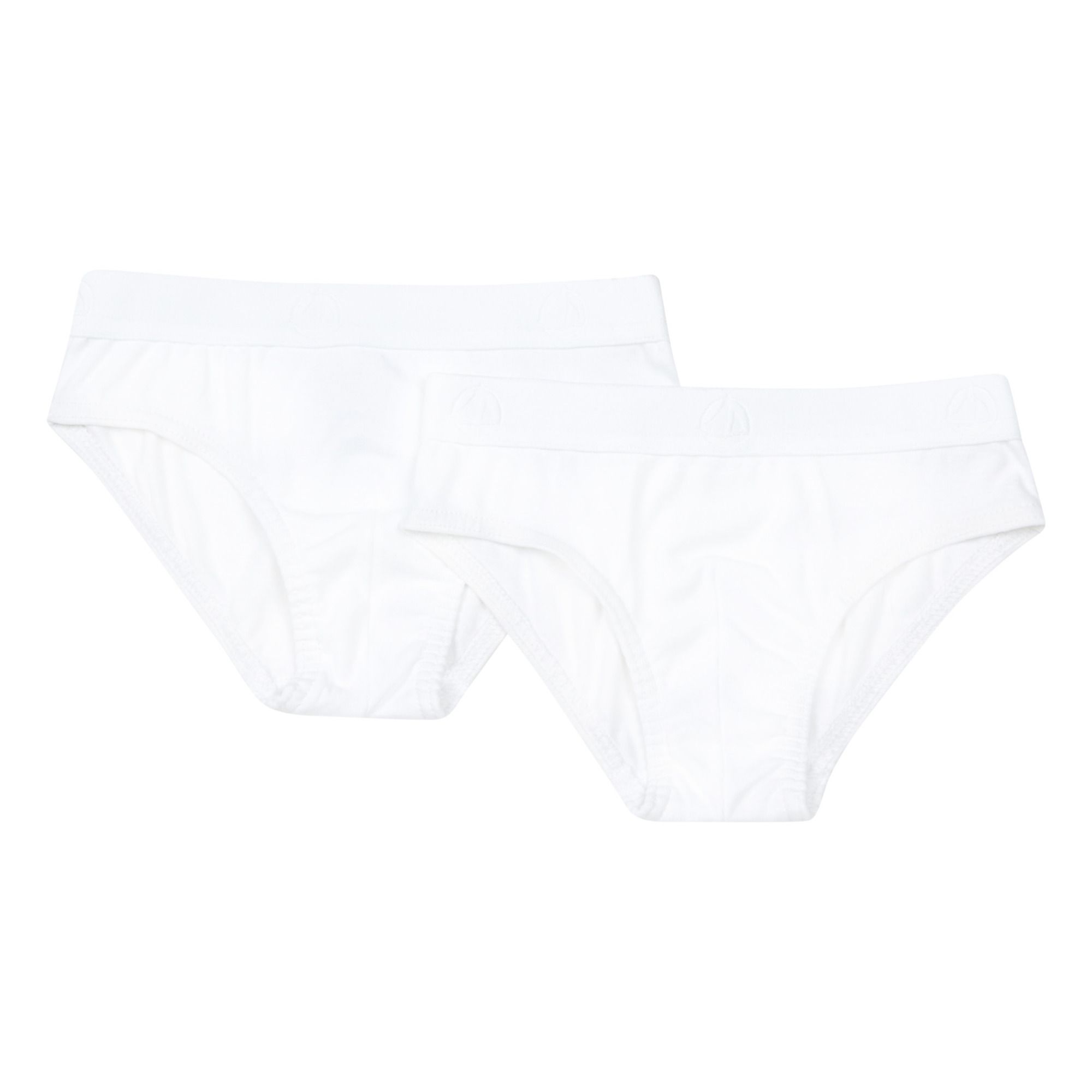 Petit Bateau - Lot 2 Slips Coton Bio - Garçon - Blanc