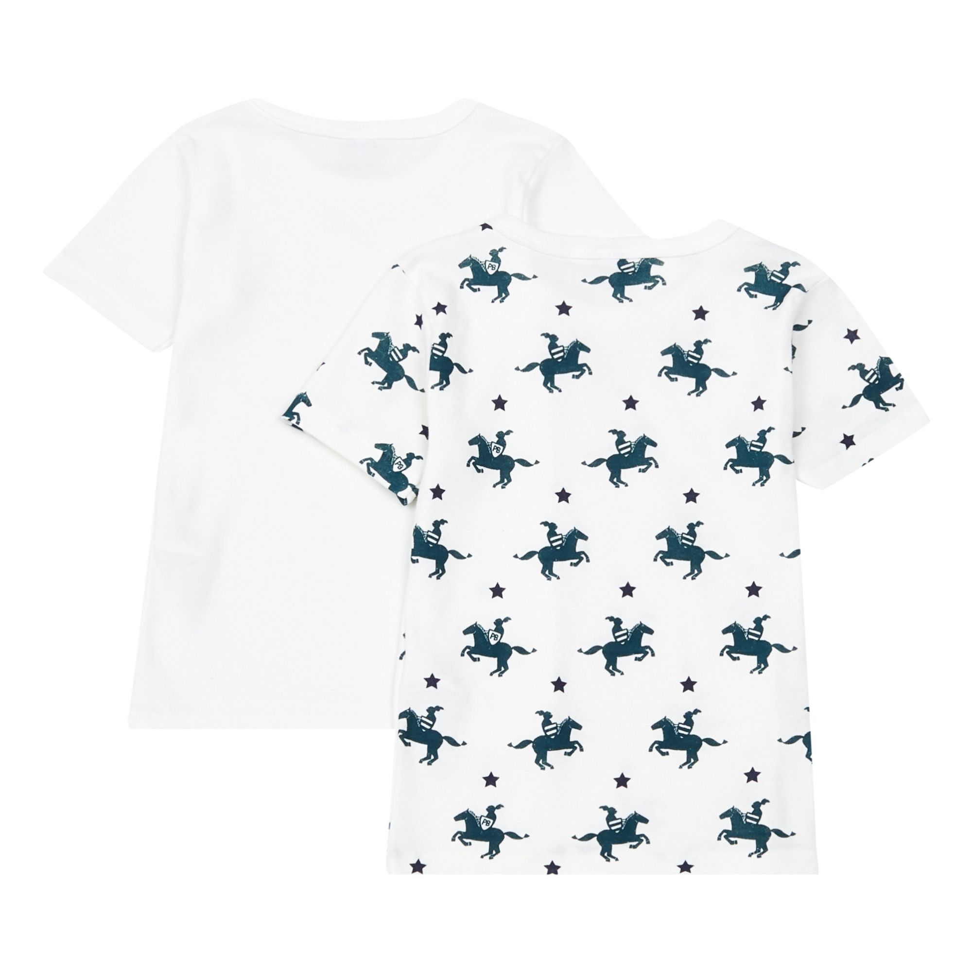 Chevaliers T-shirts, Set of 2 White- Product image n°1