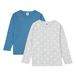 Lote de 2 camisetas de algodón orgánico Chauds Azul- Miniatura produit n°0