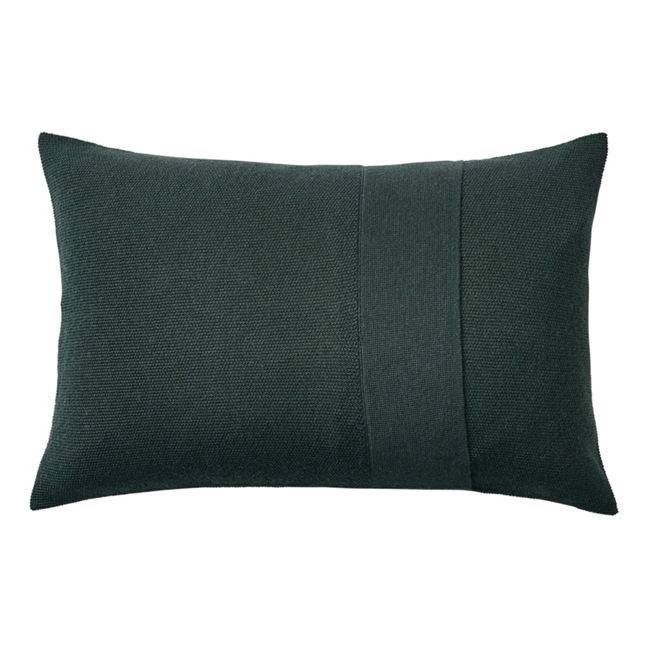 Coussin Layer en laine de lama | Vert foncé
