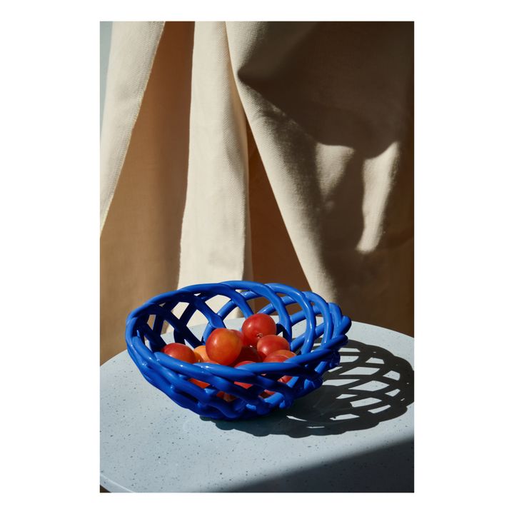 Sicilia Ceramic Salad Bowl Navy blue- Product image n°1