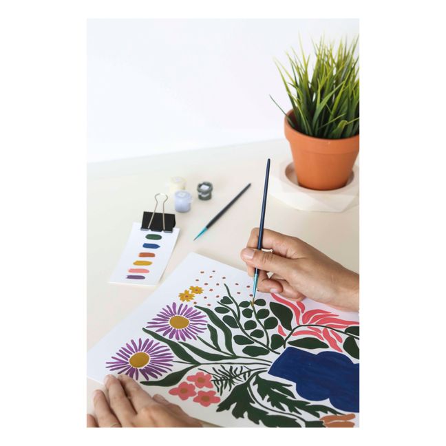 Kit de pintura por números - Cottage Flowers de Liv Lee