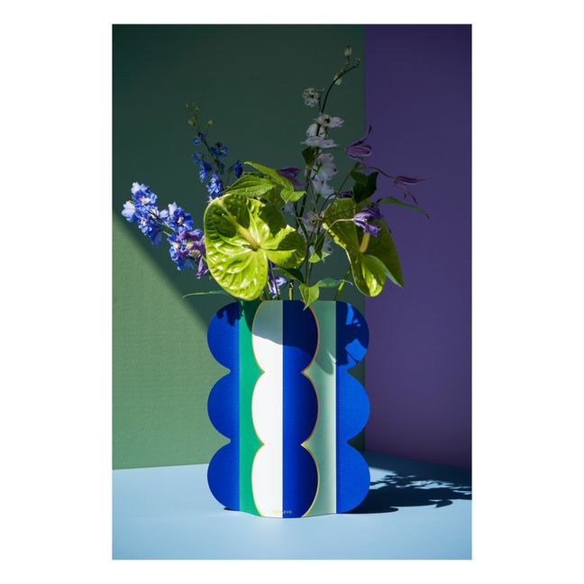 Vase Riviera en papier | Bleu