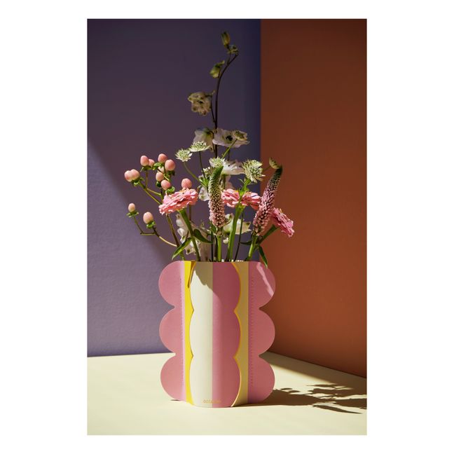 Vase Riviera mini aus Papier Rosa