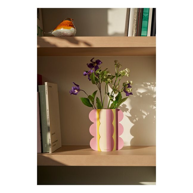 Vase Riviera mini en papier Rose