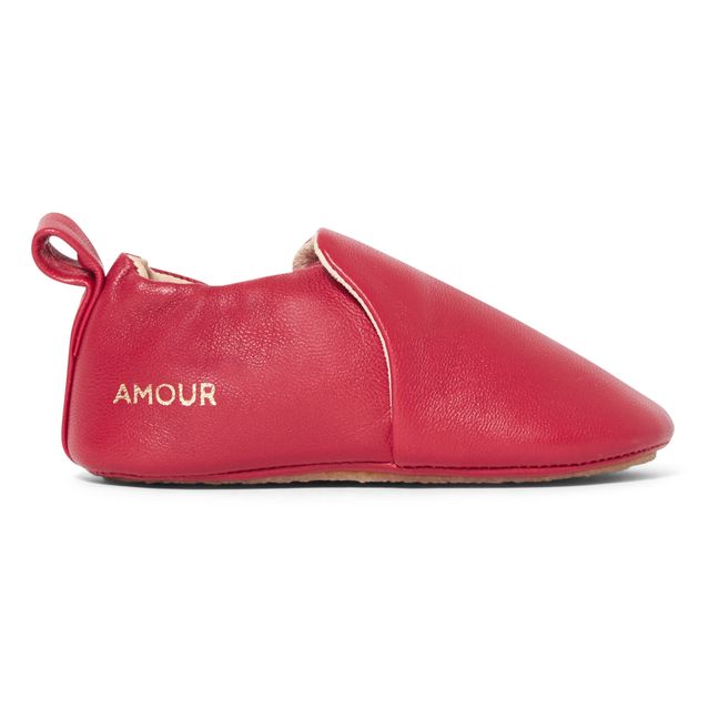Pantofole pre-cammino | Rosso lampone