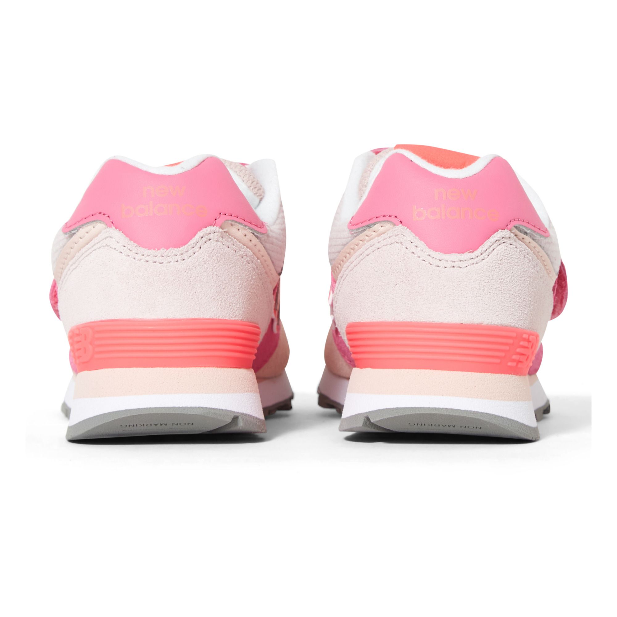 574 Multicolour Velcro Sneakers Pink- Product image n°4