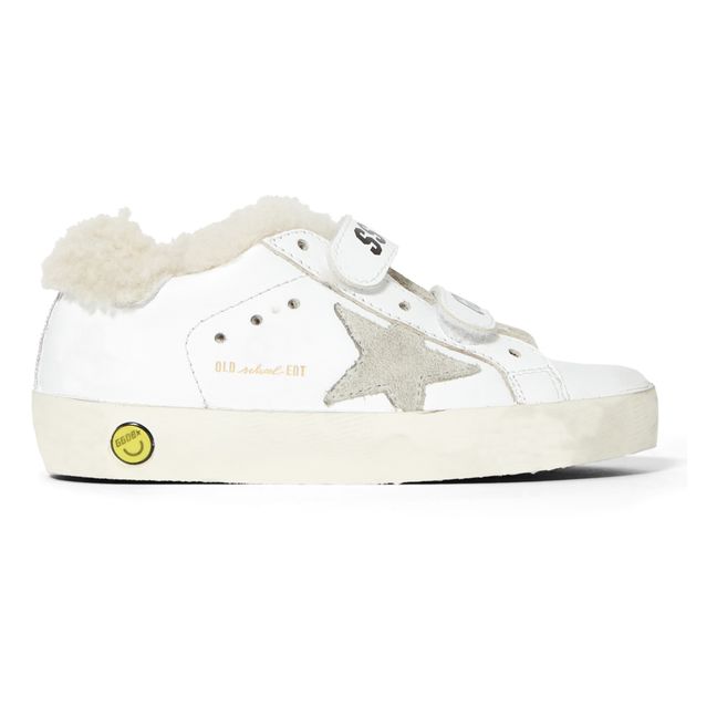 Old School Sheep Velcro Sneakers White