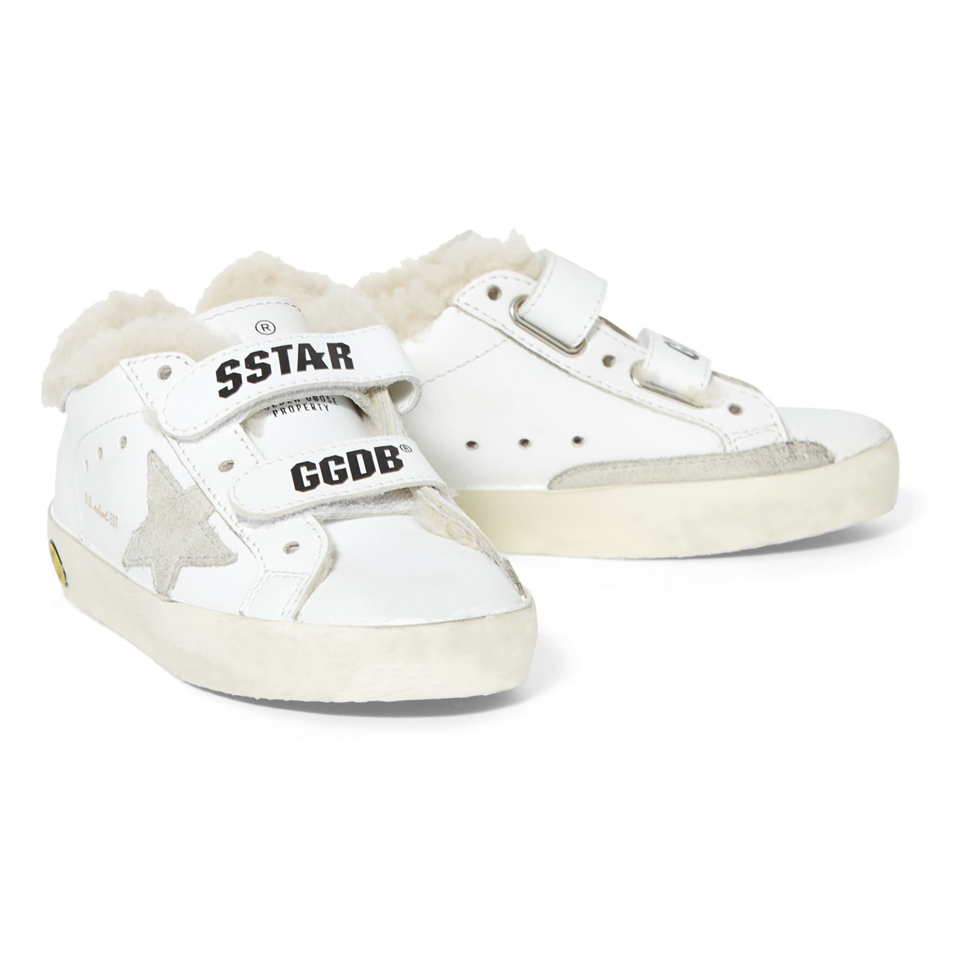 Old School Sheep Velcro Sneakers White- Product image n°1