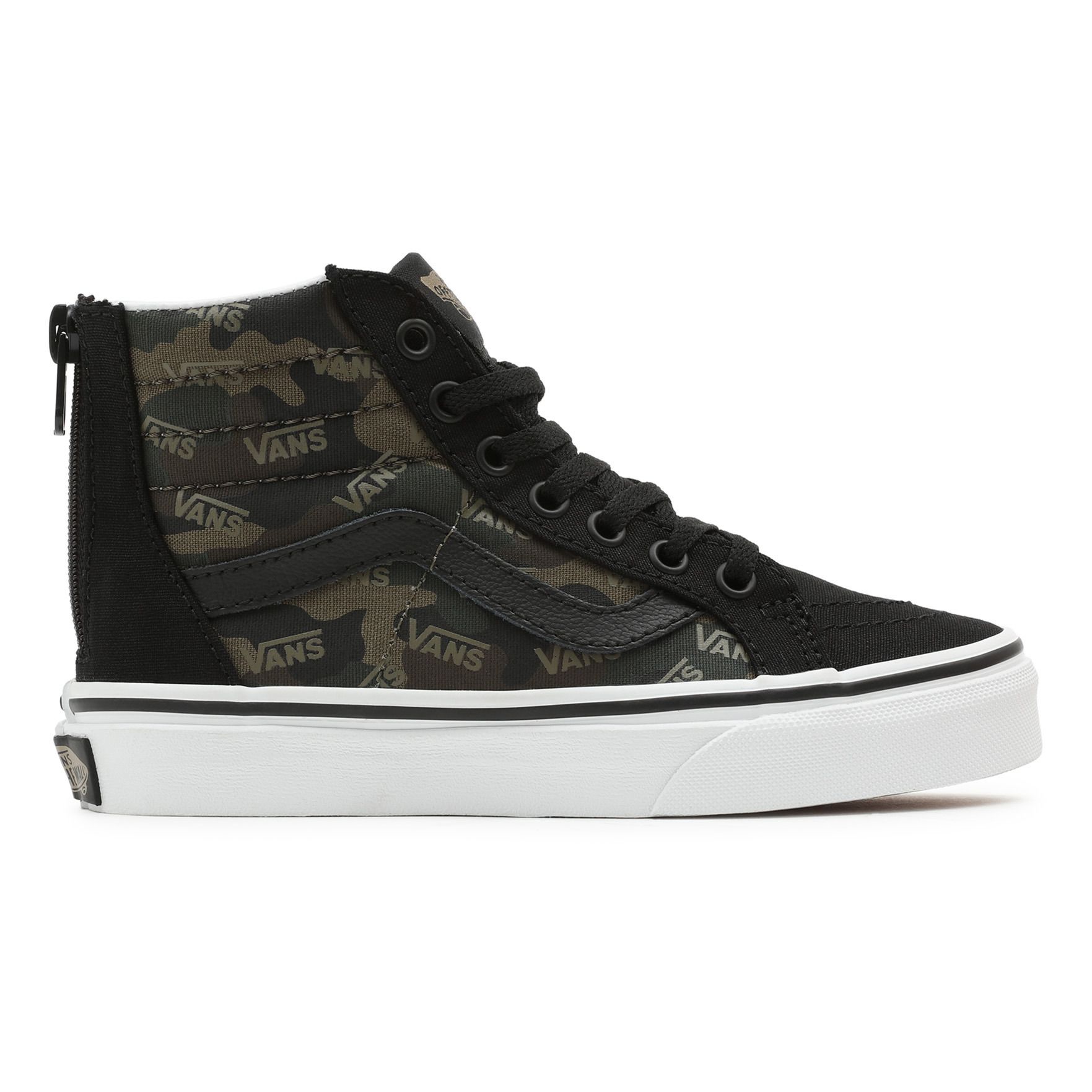 SK8 Camouflage Zip-Up High-Top Sneakers Khaki- Product image n°0