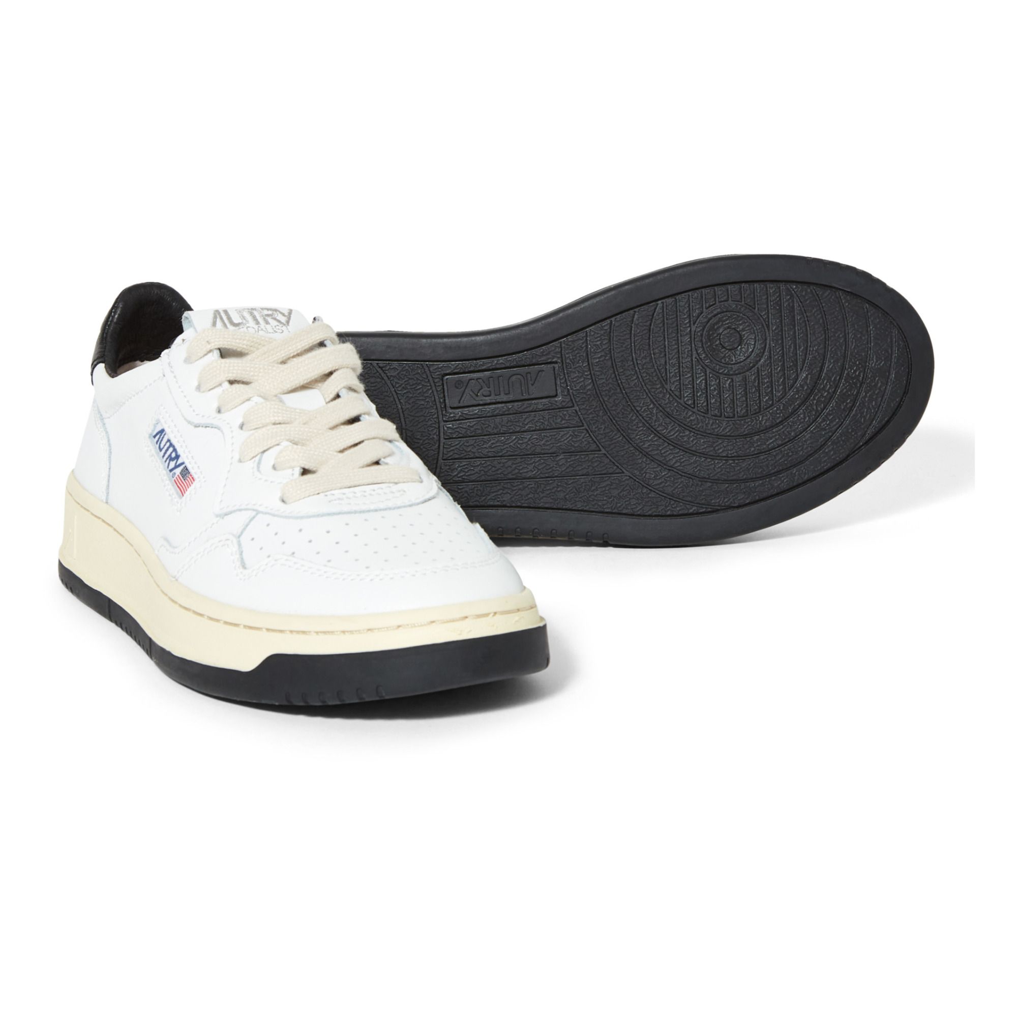 Medalist Two-Tone Leather Trainers Black- Product image n°2