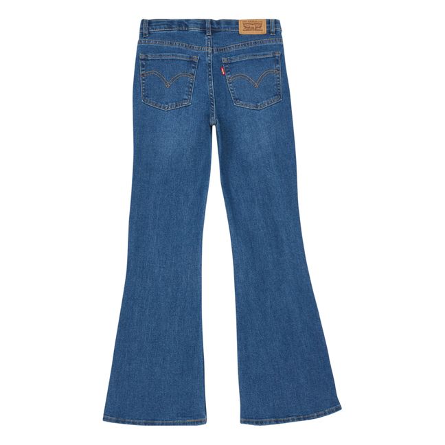 High-Waisted Flared Jeans | Denim blue