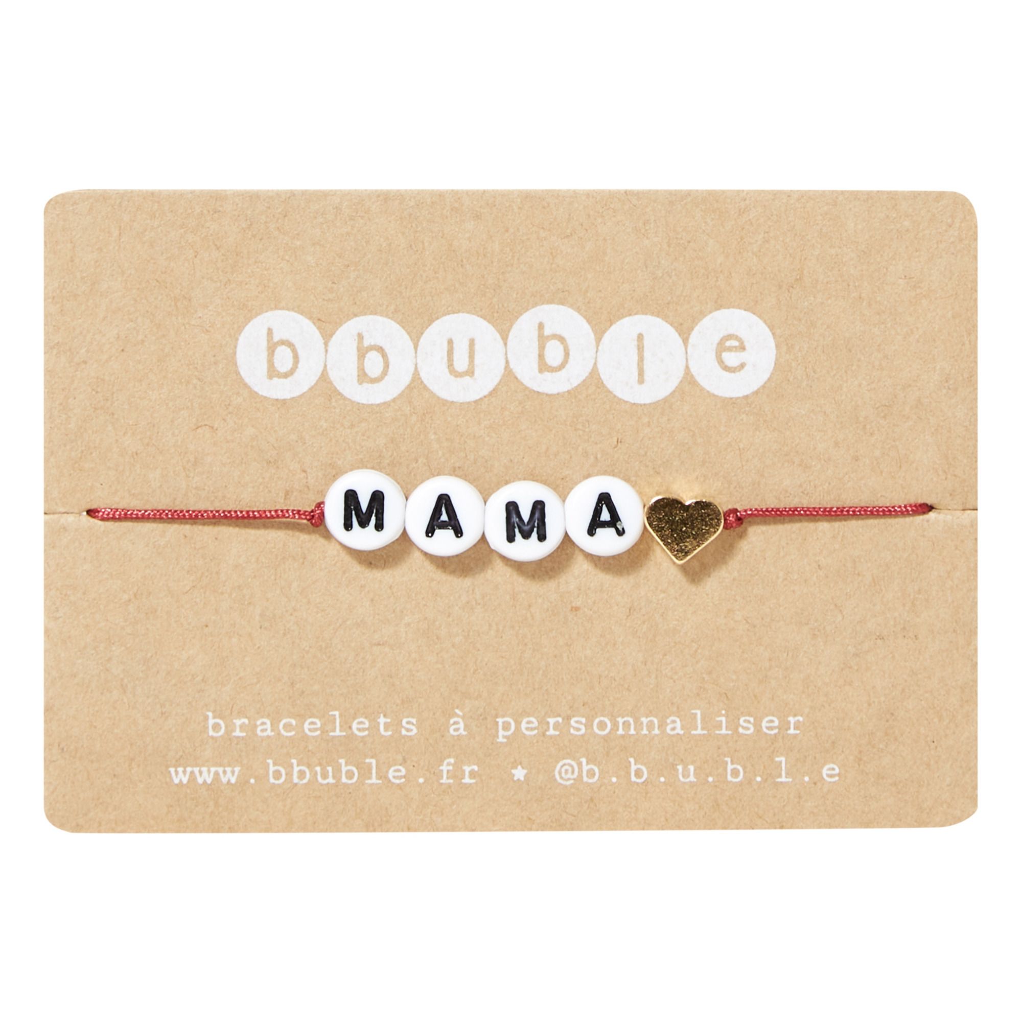 Bbuble - Bracelet Mama - Collection Femme - - Rouge