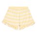 Bali Frilled Organic Cotton Striped Shorts   Yellow- Miniature produit n°1
