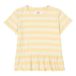 Bali Frilled Organic Cotton Striped T-shirt  Yellow- Miniature produit n°0