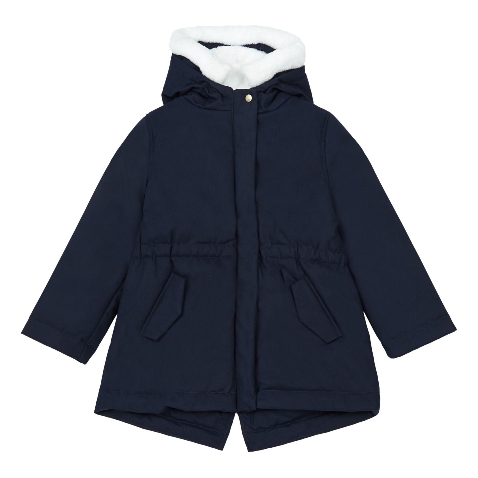 Petit Bateau - Parka Capuche Tully - Fille - Bleu marine