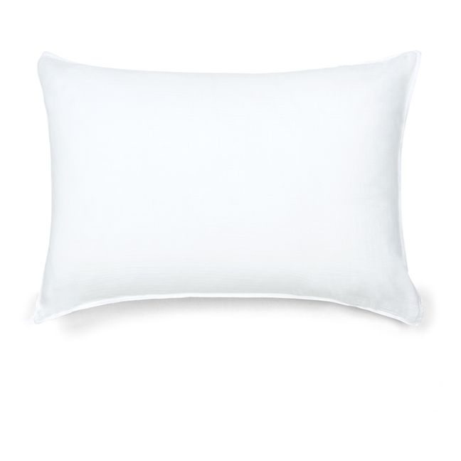 Funda de almohada Dili de velo de algodón | Blanco
