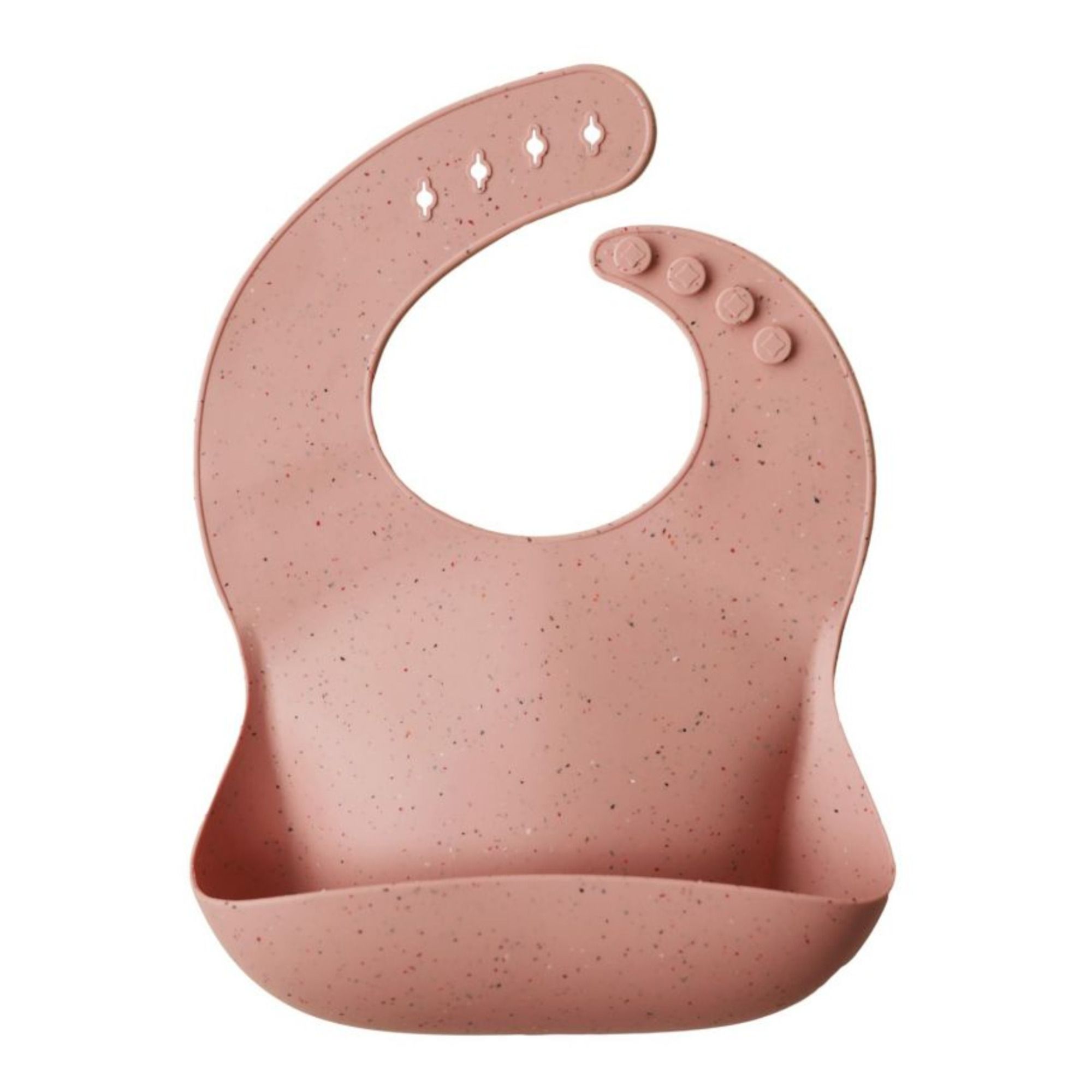 Mushie - Bavoir en silicone - Rose pêche
