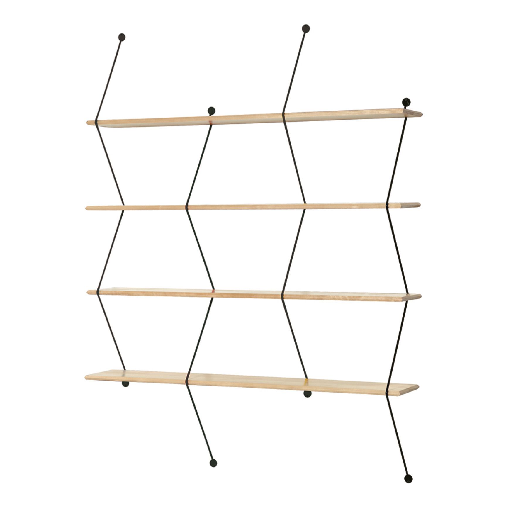 La Chance - Etagère Climb noire 120 cm, Bashko Trybek - Bouleau