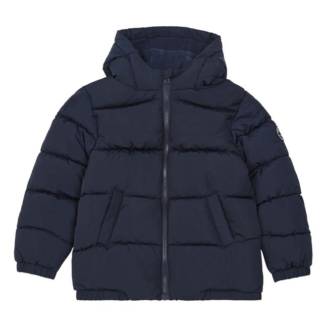 Tokyo Quilted Down Jacket with Hood Navy blue