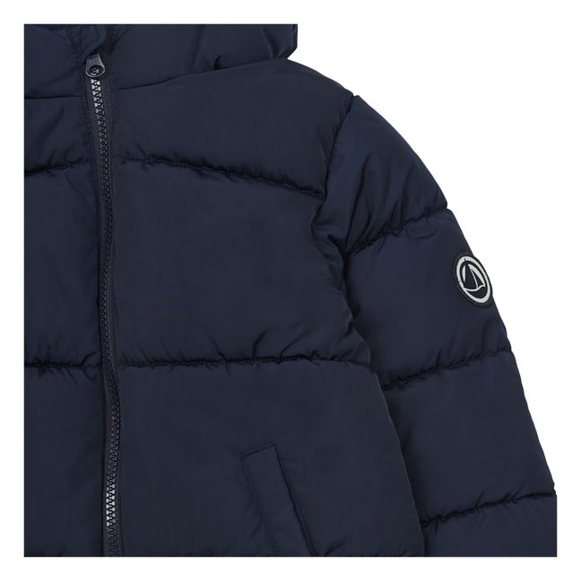 Tokyo Quilted Down Jacket with Hood Navy blue