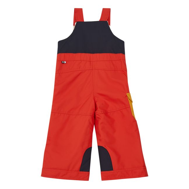 Snowy Recycled Polyester Ski Overalls Red