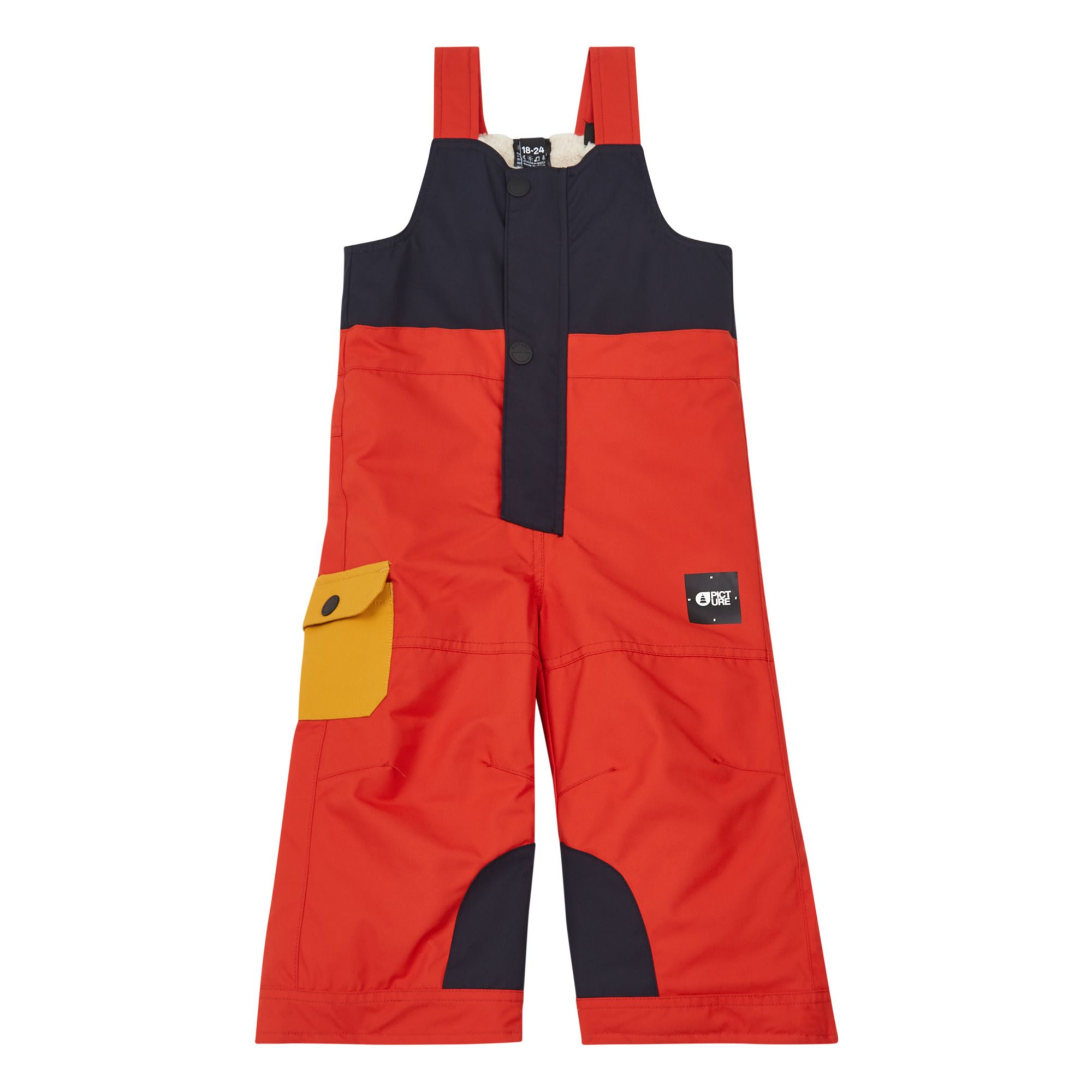 Snowy Recycled Polyester Ski Overalls Red- Product image n°0