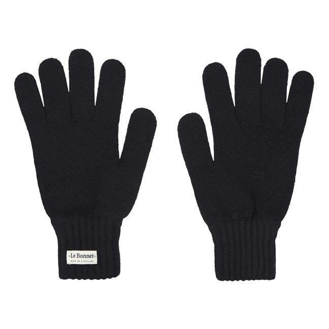 Merino Wool Gloves Nero