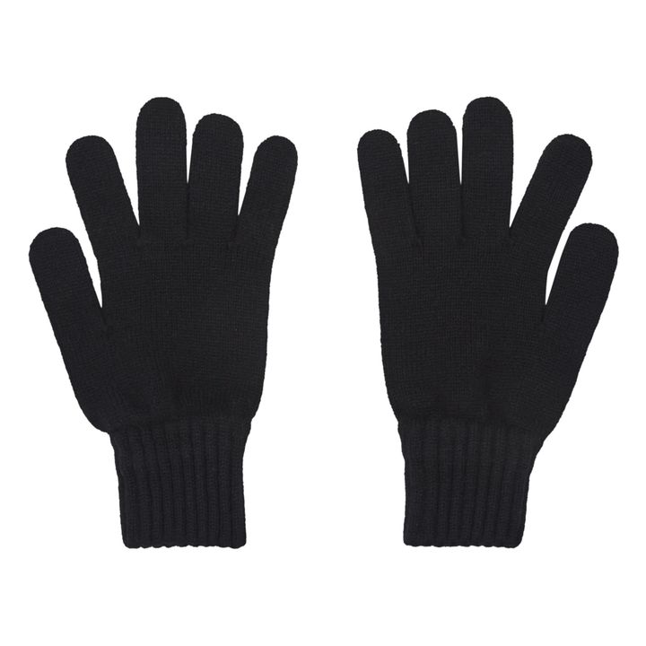 Merino Wool Gloves Black- Product image n°1