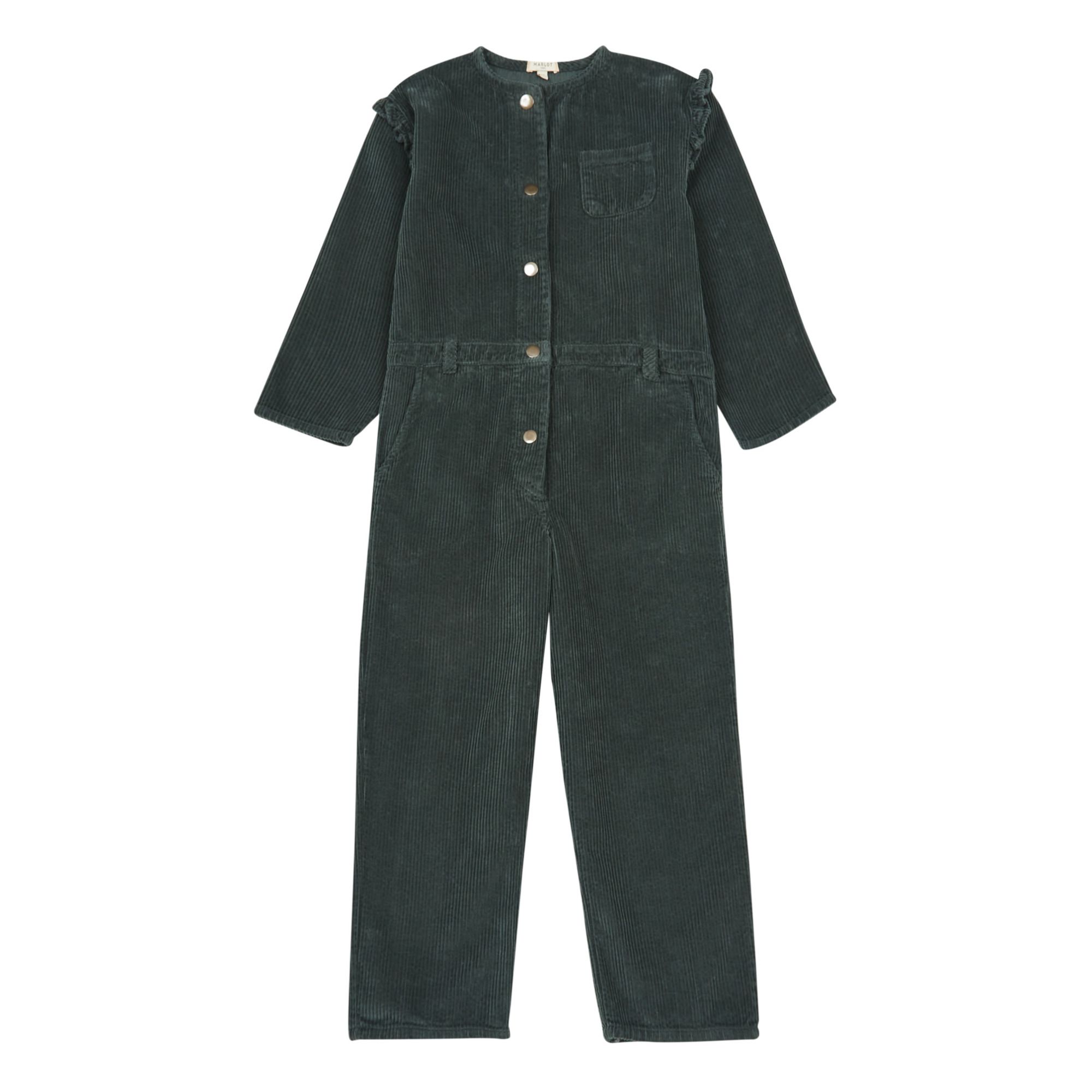 Marlot Paris - Combinaison Velours Castille - Fille - Vert foncé