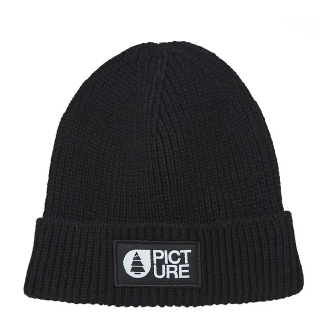 Lizo Wool and Recycled Fibre Beanie Black