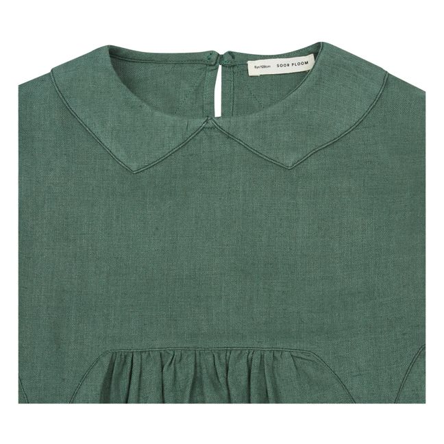 Millie Linen Dress | Dark green