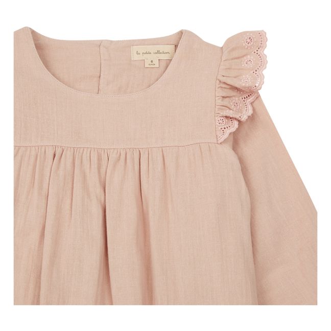 Organic Cotton Muslin Nightgown Pale pink