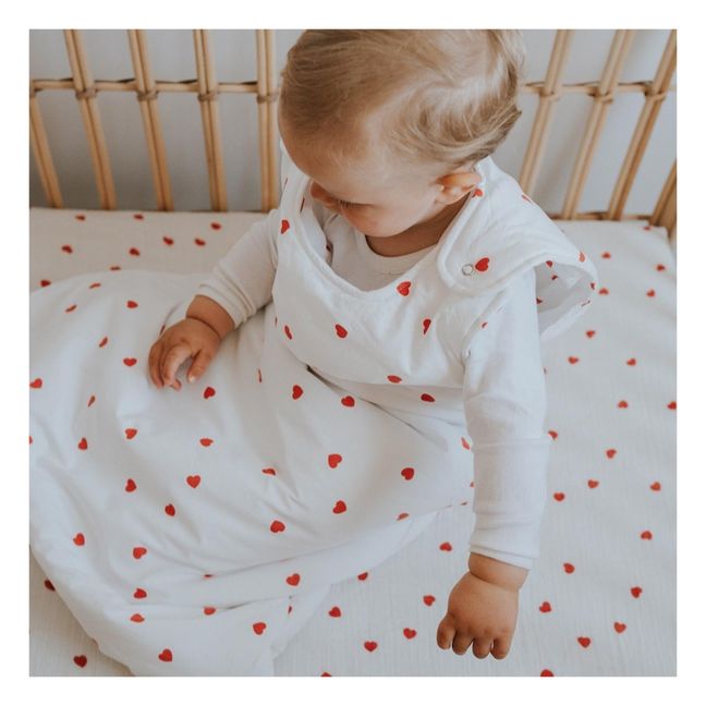 Olivia Heart Fitted Sheet | Red