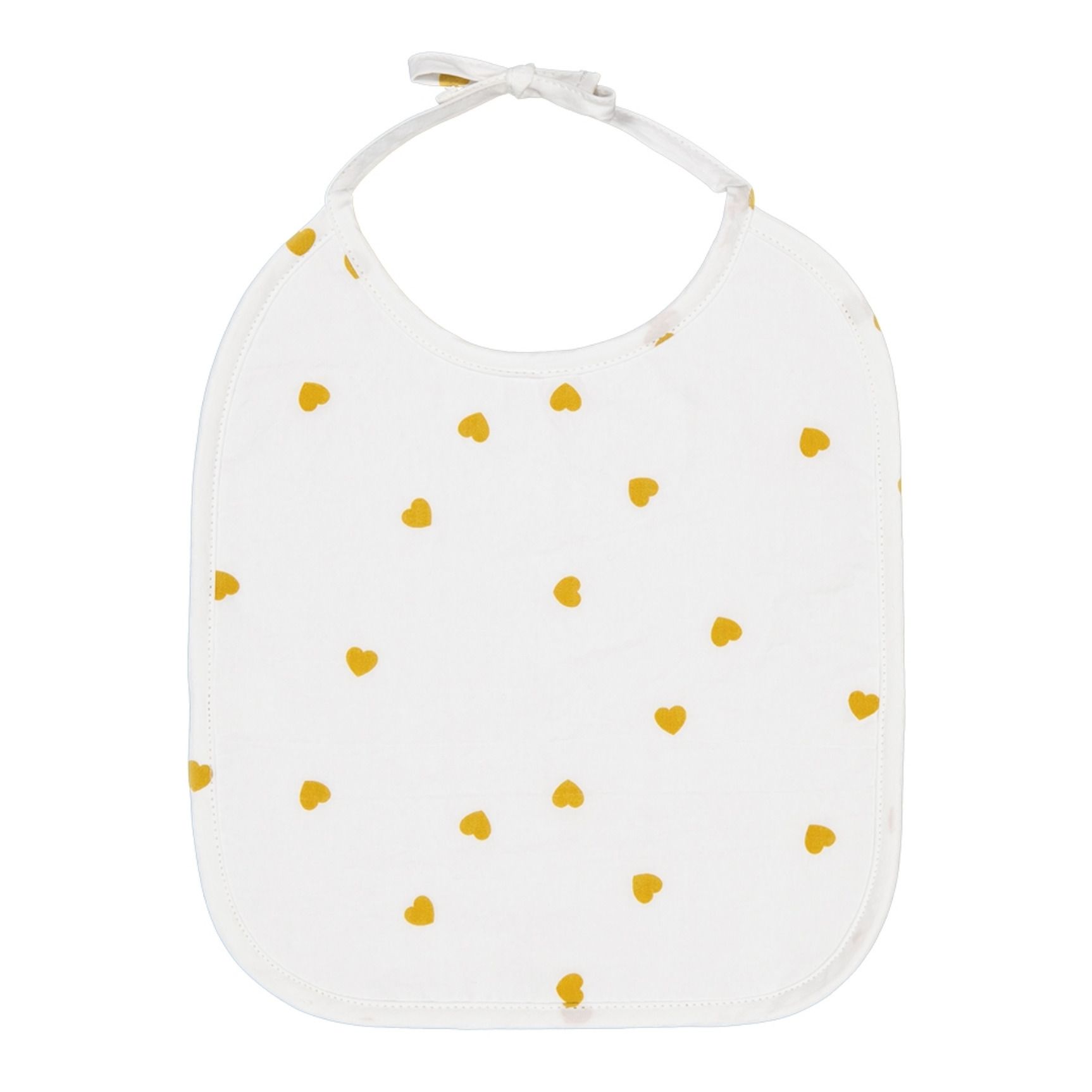 Rose in April - Bavoir Anna CÅ“urs - Jaune moutarde