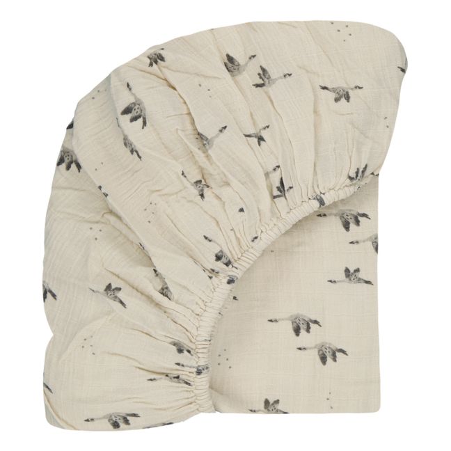 Olivia Goose Fitted Sheet Sand