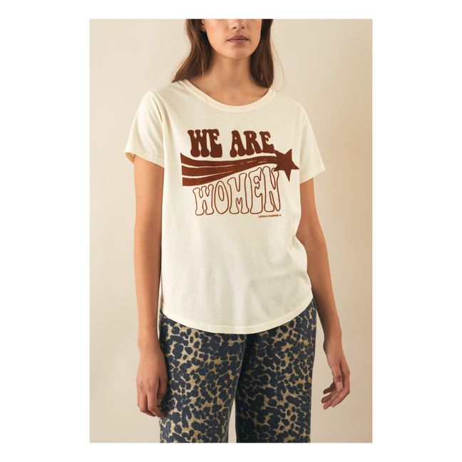 Camiseta de algodón orgánico Toro Star Blanc/Écru