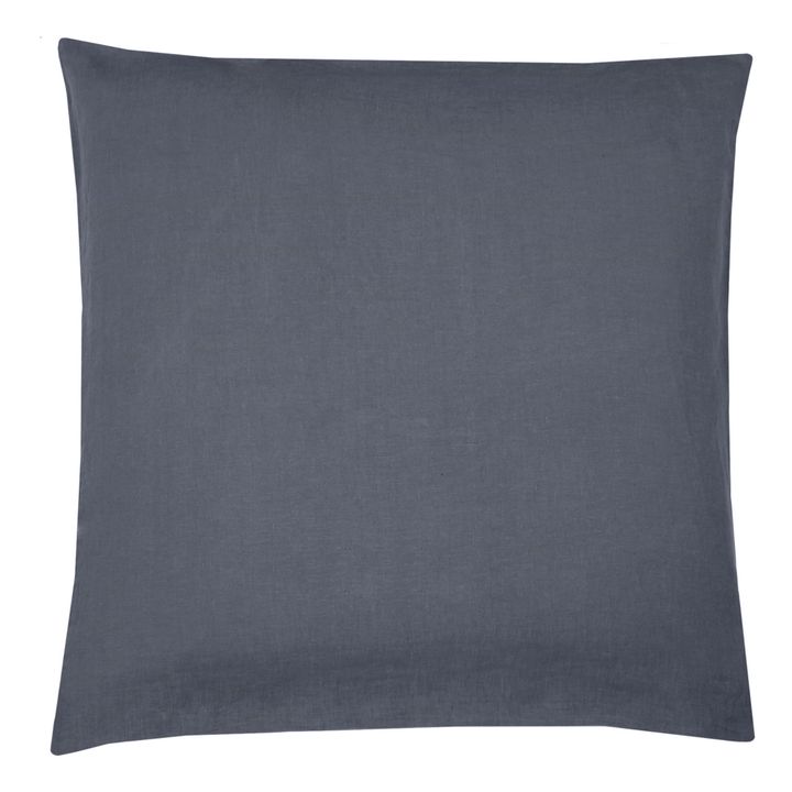 Funda de almohada de lino lavado | Azul Tormanta- Imagen del producto n°0