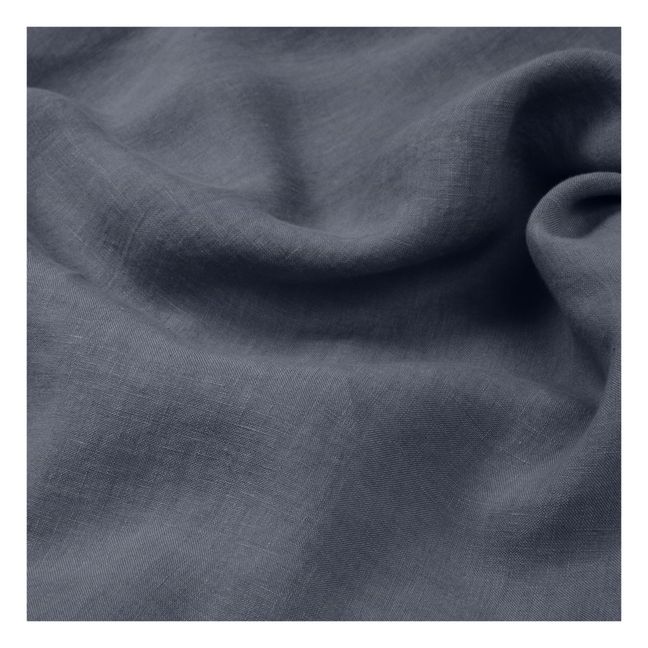 Washed Linen Pillowcase Storm Blue